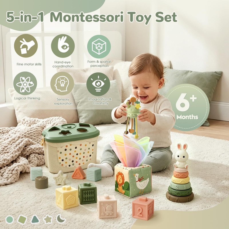 Baby Toys for 6 to 12 Months, Montessori Toys for