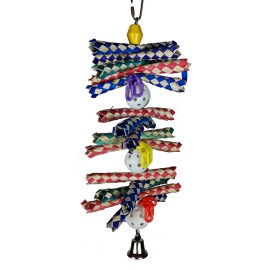 A and E Cages Happy Beaks Finger Stack Bird Toy 2in x 6in x 12in