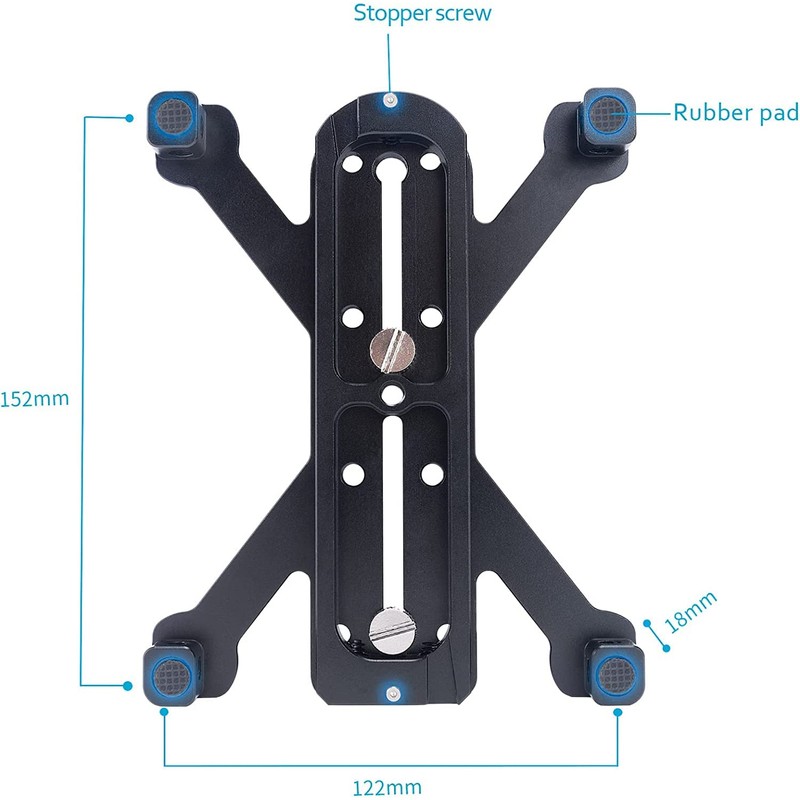 NICEYRIG Quadruped Quick Release Plate for DSLR Camera, Cinema Camera,
