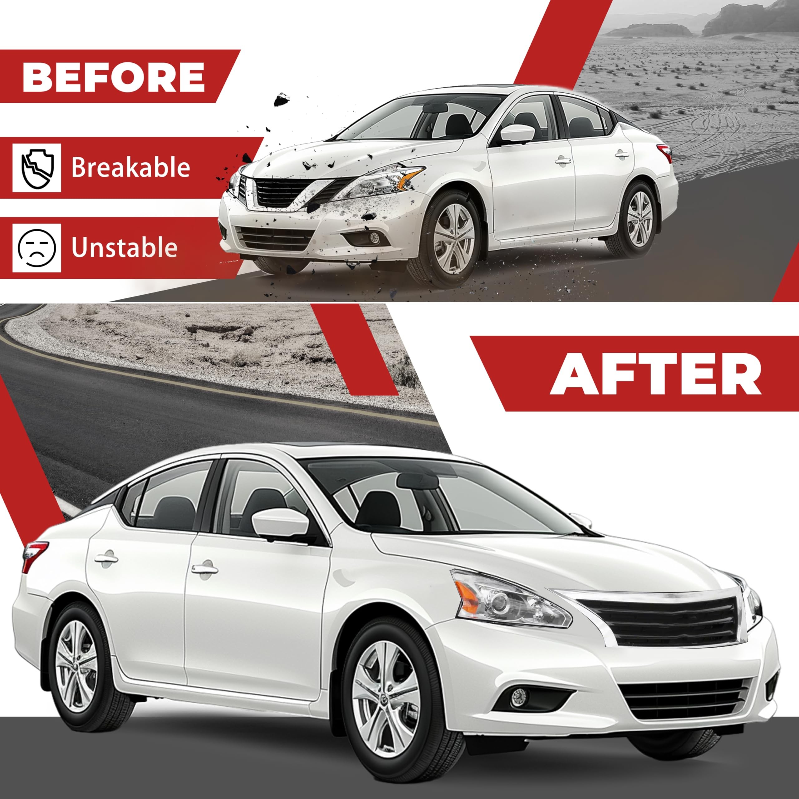 Coast2Coast International Chrome Grille Insert Overlay Kit – 6pc For Nissan Altima 2013-2015