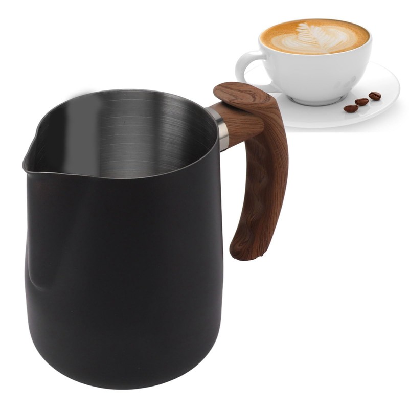 Milk Frothing Pitcher, 20/34oz Stainless Steel Steaming Pitchers Scale Coffee