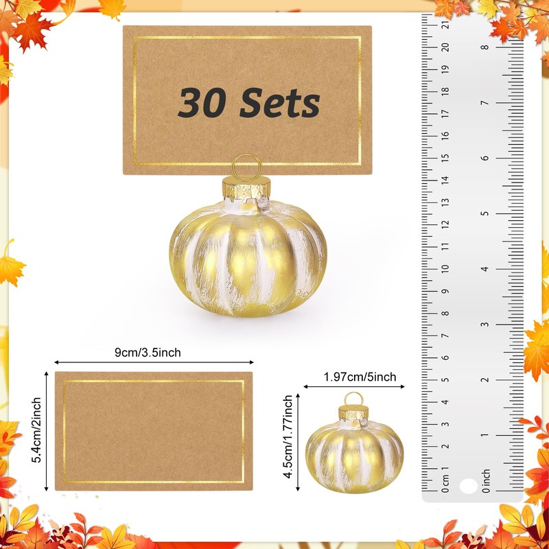 KEDEMAS Pumpkin Place Card Holder