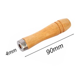 LATRAT Pack of 10 Wooden Handle File Wooden Handles Wooden Wheelbarrow Handles Wooden Handles Hoof Rasp Wood File Long 9 cm and 4 mm Hole for Files, Rasps and Chisels