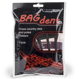 Bagdent Cross Country Skis and Poles Holder – 1 Pair, Universal Nordic Ski Pole Carrier - 1Pair (Black)