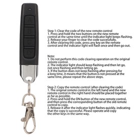 Mando a distancia para puerta de garaje, clonador de llaves universal de 433,92 MHz, botón de aprendizaje, abridor de puerta de garaje, resistente al agua, antirrobo para puerta superior,