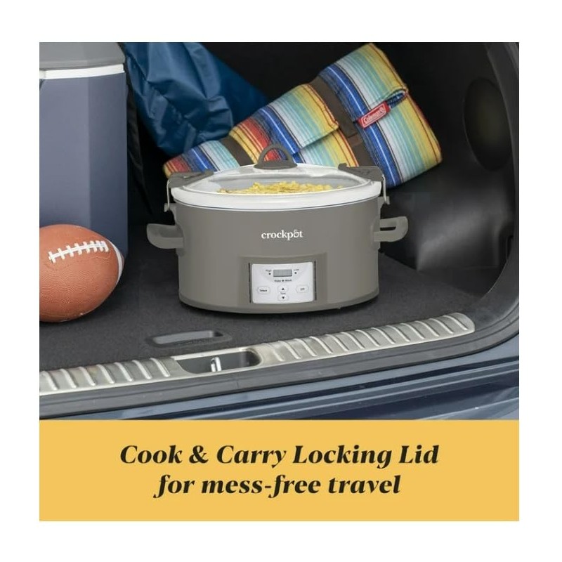 Crock-Pot Locking Lid 6qt Cook and Carry Programmable Slow Cooker