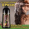 Universo en Linea 8pz Shampoo Tinte Instantáneo Cubre Canas Natural