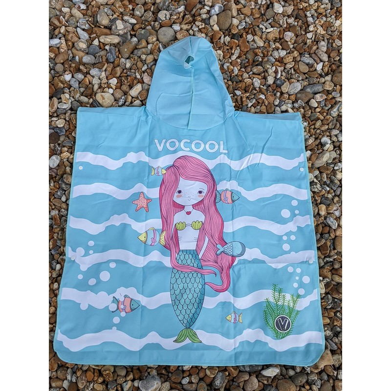 VOCOOL Hooded Poncho Microfiber Towel for 2-7 Years Old Children