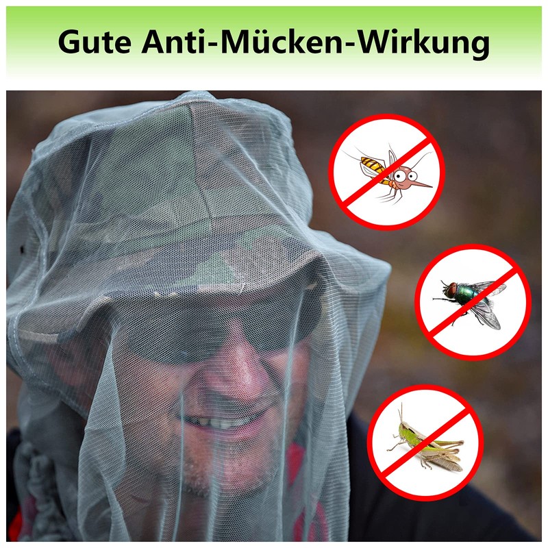 2 Pieces Mosquito Head Net, Nylon Face Net Mesh,Mesh Bug