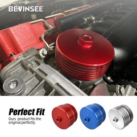 Bevinsee Oil Filtrar Housing Cap Compatible with E90 E92 E91 E93 E60 E61 E81 E82 E84 E87 E88 320i 323i 325i 328i 335i 330i 523i 525i 528i 530i 535i N52 N54 N55 S55 Engines, Replaced 11427525334, Red