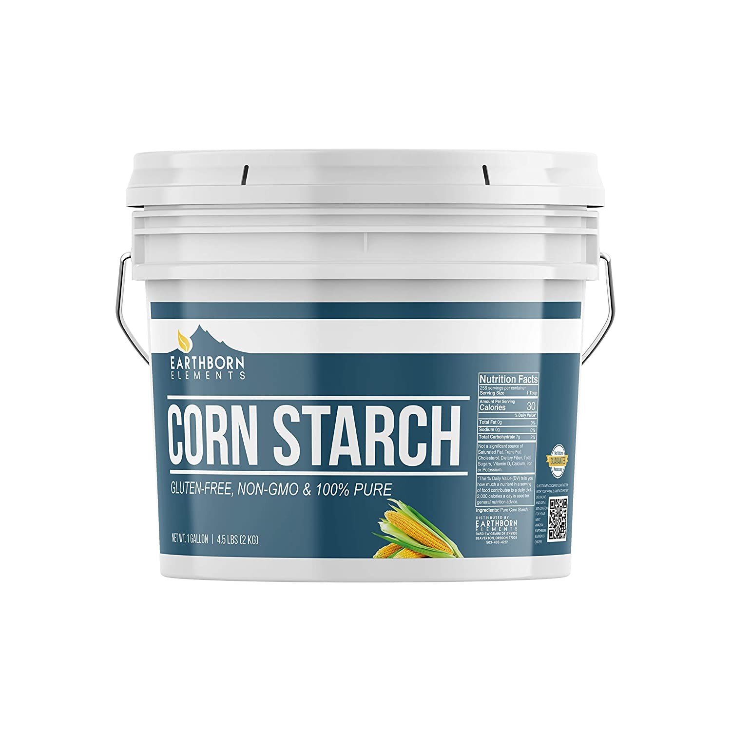 Corn Starch (1 Gallon) by Earthborn Elements, Resealable Bucket