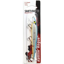 Smithwick Floating Rattlin'' Rogue Fishing Lure - Chrome/Blue Back/Orange Belly - 0-2 ft Cranking Depth