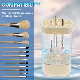 Máquina de limpieza de brochas de maquillaje, máquina limpiadora de brochas de maquillaje, limpiador automático eficiente para todo tipo de brochas de maquillaje para brochas de maquillaje.