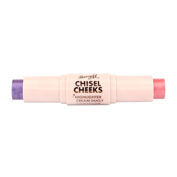 Barry M Chisel Cheeks Highlighter Cream Duo, Shade Lilac/Pink