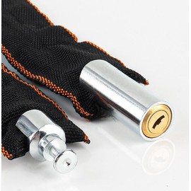 seven the world Chain Lock, 27.6 inches (70 cm), Lock Chain, Keyed, Anti-Theft, Lightweight, Short, Keyed, Bicycle, Bike, Black
