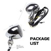 FACAILAHA Universal Chrome Front Bullet LED Turn Signals 12V Motorcycle