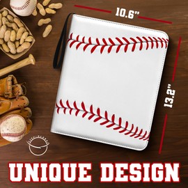 VISU-GLOBAL Baseball Card Binder, 9 Pocket Sheet, Baseball Card Holder, Fits 900 Baseball Cards with 50 Removable Sleeves, Sports Card Binder, Collectible Trading Cards Album, Card Binder