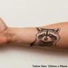 'Raccoon Front View' Temporary Tattoo - Water Resistant, Skin-Safe, Non-Toxic