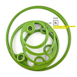 byMazy Betta Fish Feeding Ring | Floating Aquarium Portal with Worm Feeder Cone, Fish Tank Feeding Station (Clear White, SL)