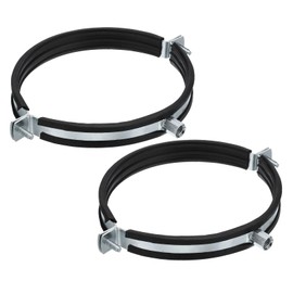 PATIKIL Split Ring Pipe Hanger, 2Pcs 6"(150mm) Zinc Plated Iron Adjustable Wall Mount Ceiling Mount Pipe Bracket Support Clamp for Plumbing HVAC