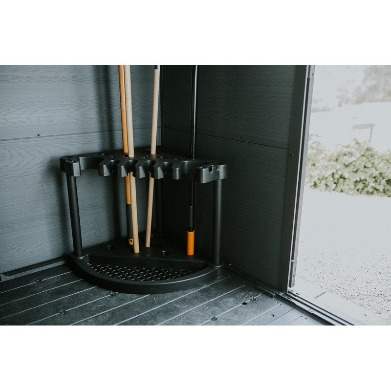 Keter Compact Corner Tool Rack for Maximum Storage and Organization