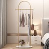Gold Clothing Rack, Modern Clothes Rack with Shelf, Heavy Duty