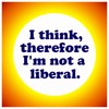 CafePress Not A Liberal Sticker Oval Car Bumper Sticker