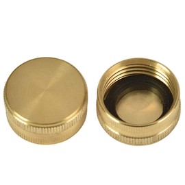 Sanpaint Sanpaint 2 Pack 3/4" Brass Garden Hose End Caps with Washers