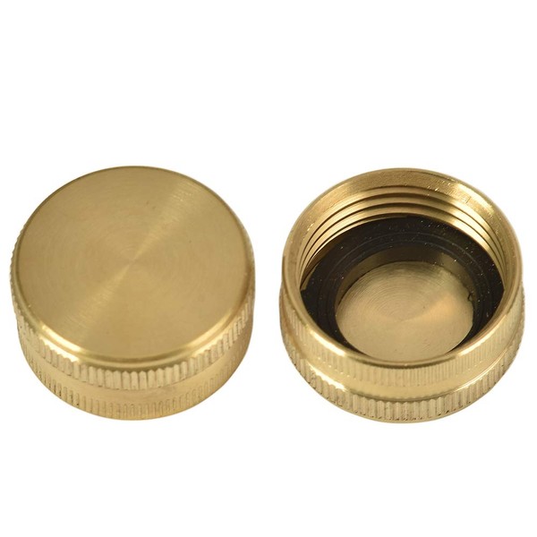 Sanpaint Sanpaint 2 Pack 3/4" Brass Garden Hose End Caps