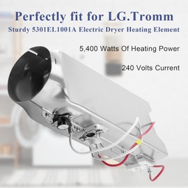 5301EL1001A Dryer Heating Element Assembly fit for LG Dryer,fit for Ken-more Heater Assembly 5301EL1001J 5301EL1001H 5301EL1001E 5301EL1001G DLE5932S DLE5977WM CDE3379WD DLE9577SM