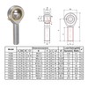 sourcing map POS10 M10 Plug Rod End Bearing M10 x
