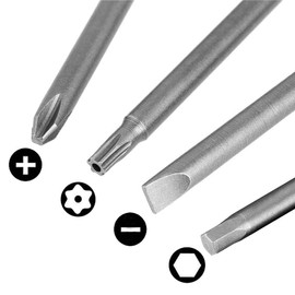 Bestgle 21pcs 1/4" Hex Shank 100mm/4-Inch Long Magnetic Screwdriver Bits Set, Hex Head Allen Wrench, Torx Security, Cross Phillips & Flat Head Slotted Tip Bit