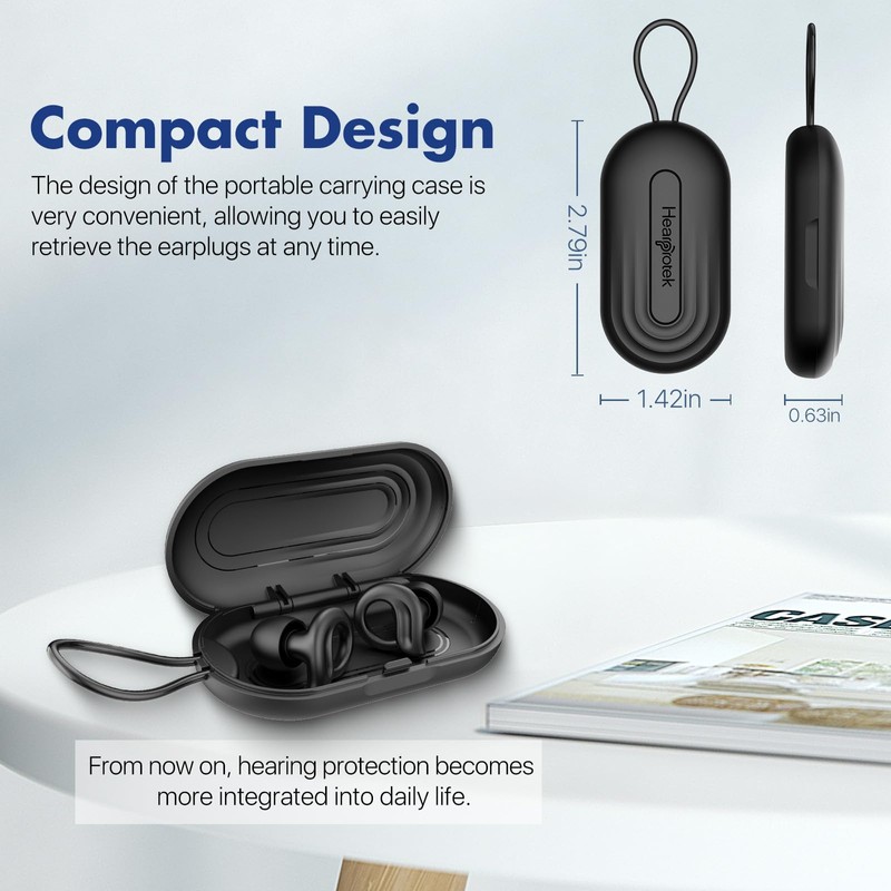 Hearprotek Earplug Cases, Portable Earplug Holder, Mini Storage Case Earbud