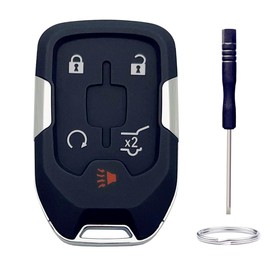 Key Fob Shell Replacement for GMC Acadia Terrain Yukon Chevy Suburban Tahoe 5 Button Car Keyless Entry Remote Control Key Fob Case Cover (5 Button-A)