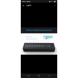 Universal ORICO 10-Port 36W (12V/3A) USB3.0 HUB 3.3FT USB Date Power Supply for PC