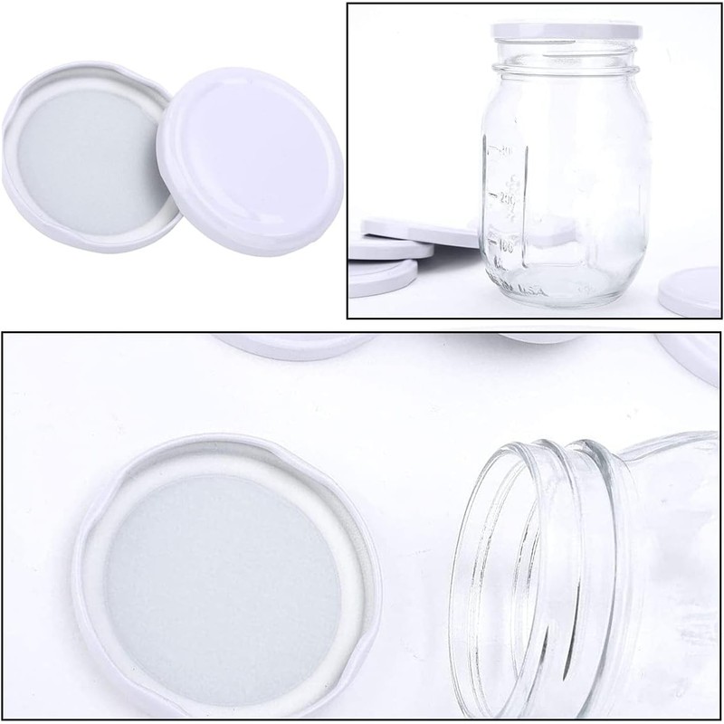 12 Pcs Jam Jars Polished Metal Twist-off Lids for Preserving