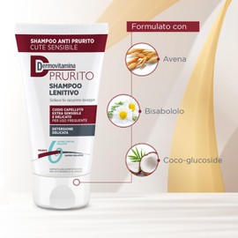 Dermovitamina Prurito Soothing Shampoo, 200 ml, Anti-Itch Shampoo for Sensitive, Especially Sensitive and Sensitive Scalp, High Skin Compatibility with Frequent Use, 1