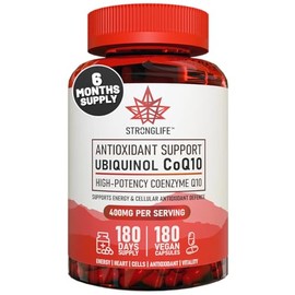 CoQ10 Ubiquinol 400mg – 180 Capsules – 6 Month Supply - High Strength – Active Form – Bioavailable Coenzyme Q10 Supplement