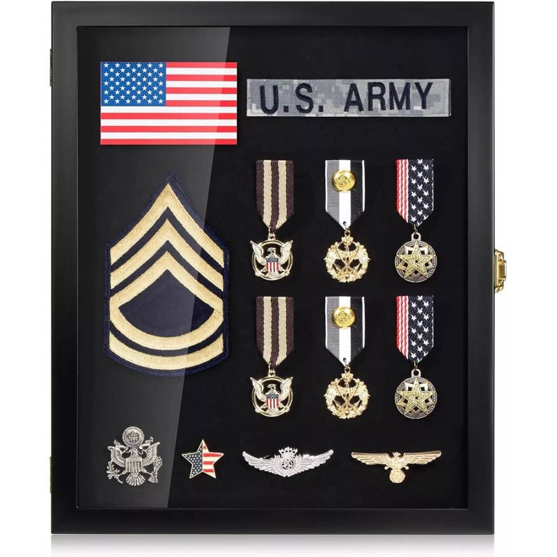 11x14 Pin Display Case for Military Badges, Medals, Patches &