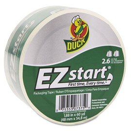 Duck CS60C EZ Start Premium Packaging Tape, 1.88-Inch x 60yds, 3-Inch Core, Clear