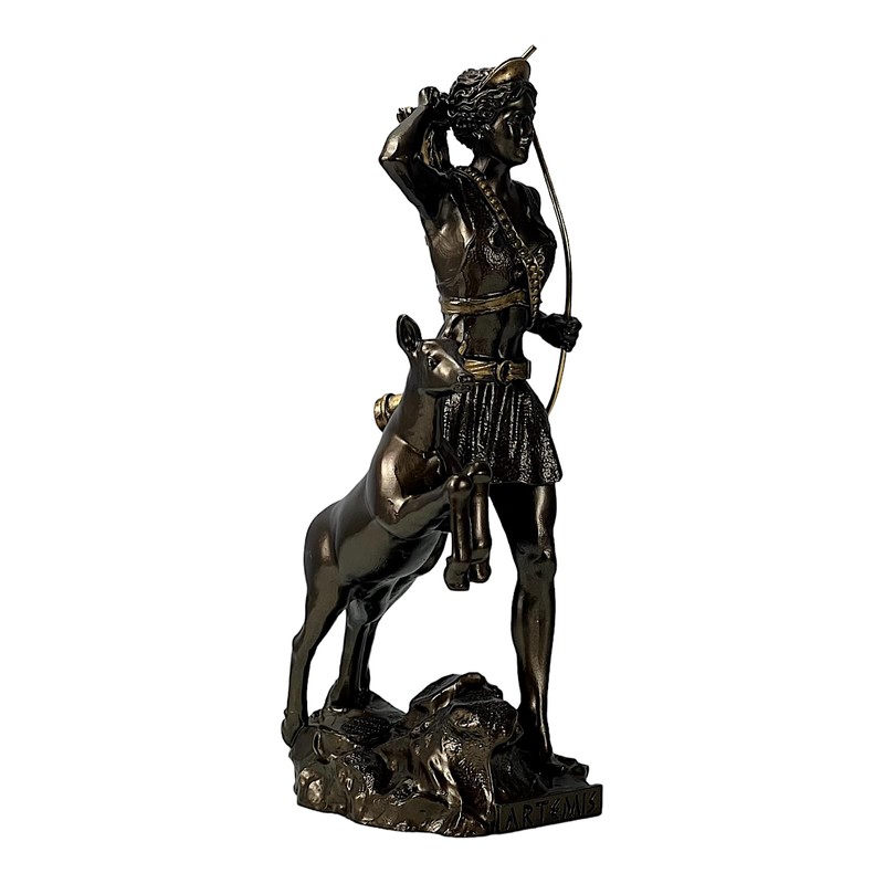 Artemis Diana Greek Roman Goddess Statue Sculpture Figurine Bronze Effect