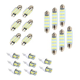 Interior Car Lights, 20 PCS Car Interior LED Light Combination Set, T10 31 mm 42 mm Led Bulb Kit, Used for Reading/License Plate/Trunk Light (White)