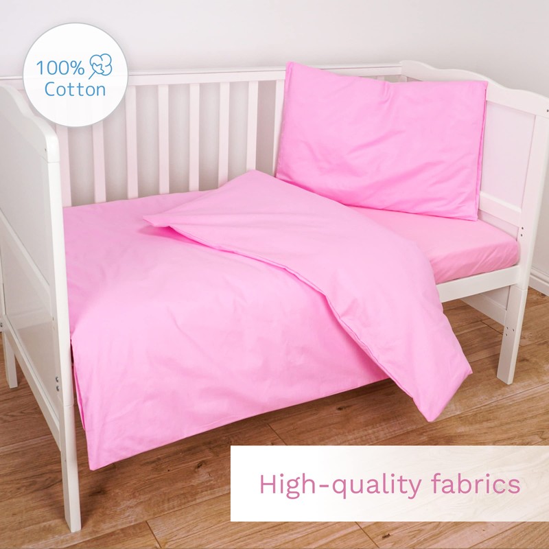 100% Cotton Nursery Baby Pillowcase Suitable for 60x40 cm Flat