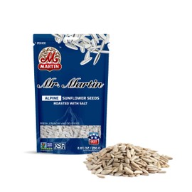 MR. MARTIN Freshly Roasted Alpine Salted Sunflower Seeds To Eat – Non-GMO, Kosher, Crunchy, Delicious, Vegan, Keto Friendly Snack – 5.25 Oz,12 Pack