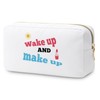 Makeup Lover Gifts Wake up and Make up Cosmetic Bag