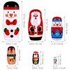 MAGICLULU 6pcs Matryoshka santa nesting dolls Christmas russian dolls animal