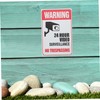 Mipcase Retro Metal No Trespassing Sign Durable Security Camera Warning