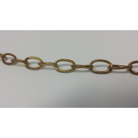 Polished Brass Oval Chain 13mm x 8mm Links Sold in Meter Lengths