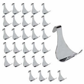 SUL Chrome Plated Moulding Hook Picture Rail Hooks Hangers, Picture Moulding Rail Frame Hook Hangers for Art Exhibition Gallery Picture Billboards Hanging Clothes Keys Holder – CHROME (30 PK)