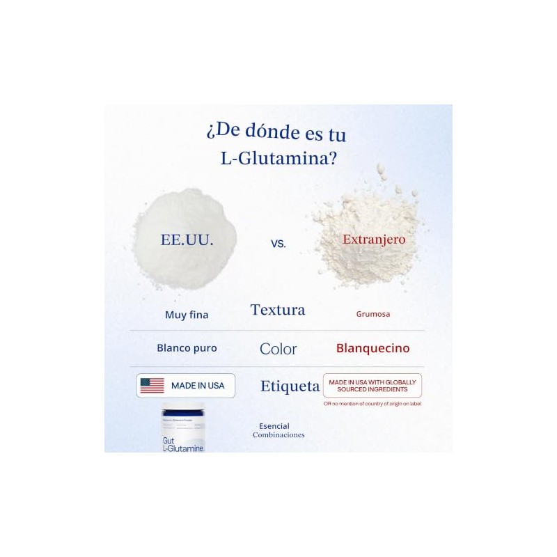 Essential Stacks L-Glutamina Intestinal - 300 g - Sin Gluten,